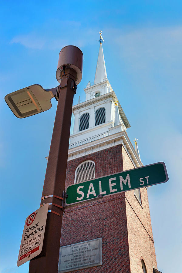 Old North Church in Boston Digital Art - Old North Church, Boston, Ma by Laura Zeid