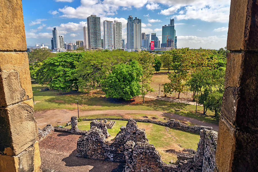 Old Panama & Skyline, Panama Digital Art by Glowcam