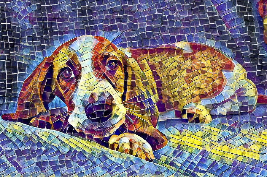 Otis The Potus Basset Hound Dog Art Digital Art by Don Northup