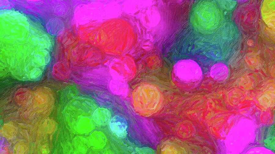 Painted Bokeh Impasto Pinkish Purple Digital Art by Don Northup