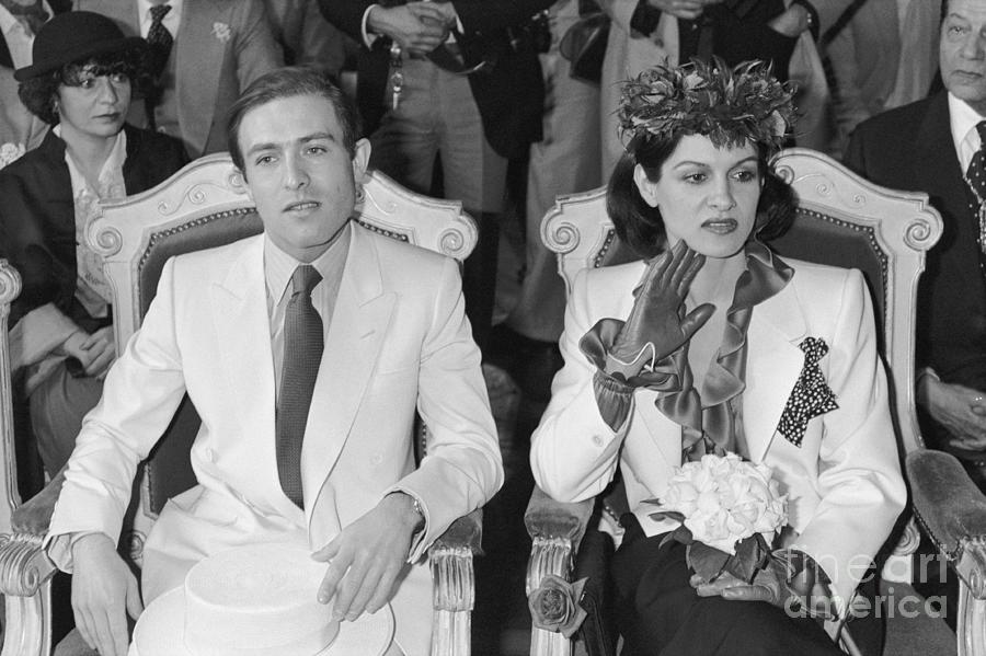 who designed paloma picasso wedding dress Paloma Picasso During Wedding Ceremony by Bettmann