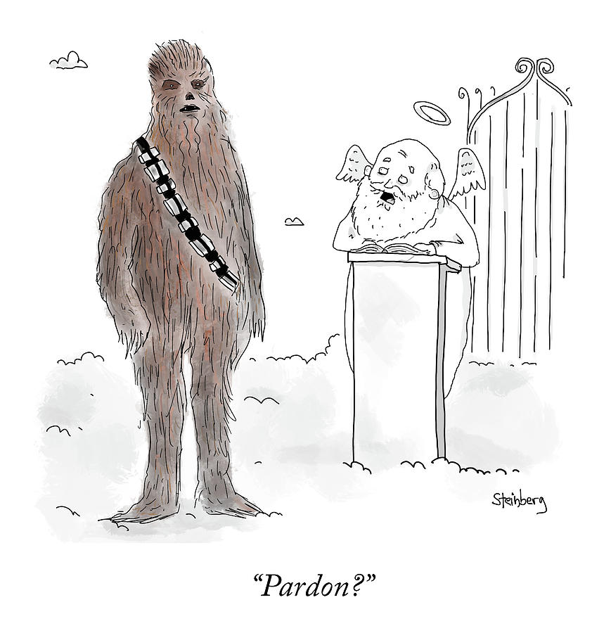 Pardon? Drawing by Avi Steinberg