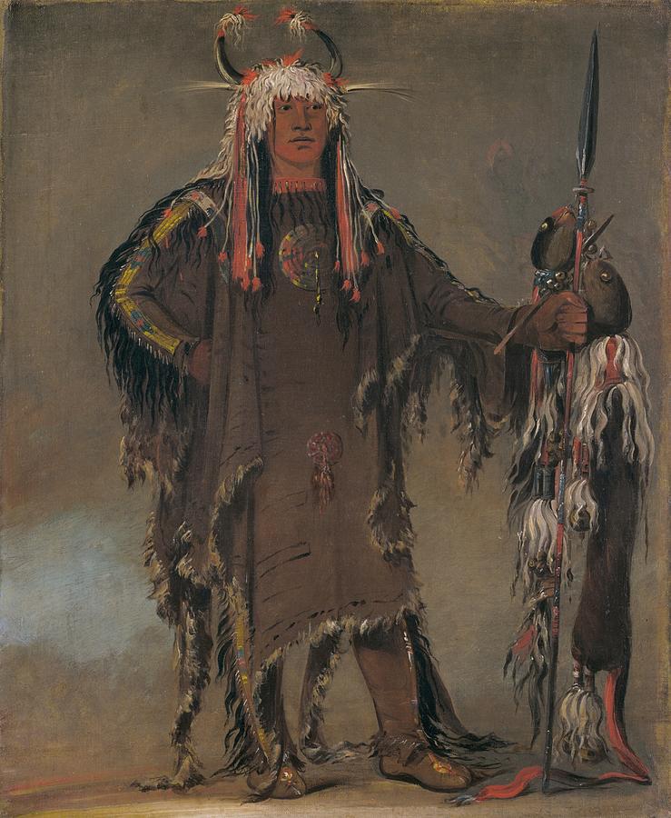 Peh-t-pe-kiss, the Piegan Chief Painting - Peh-t-pe-kiss, Eagles Ribs, A Piegan Chief by George Catlin