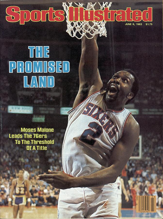 Moses Malone Dunking Action Photograph - Philadelphia 76ers Moses Malone, 1983 Nba Finals Sports Illustrated Cover by Sports Illustrated