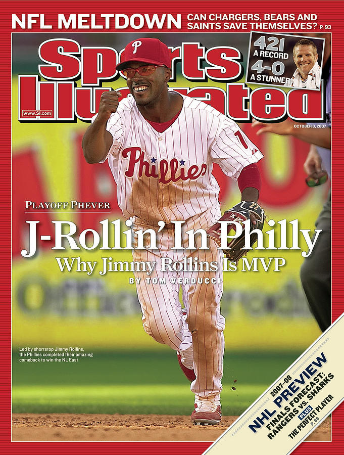 Jimmy Rollins on Sports Illustrated Cover Photograph - Philadelphia Phillies Jimmy Rollins... Sports Illustrated Cover by Sports Illustrated