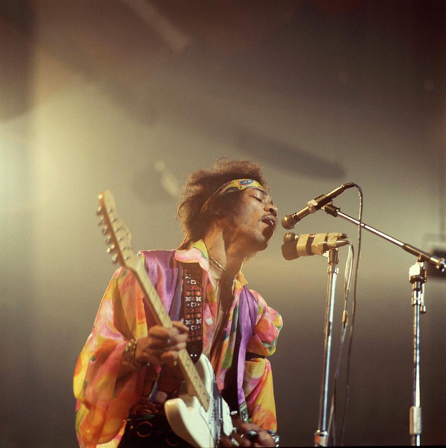 Jimi Hendrix Live Performance Photograph - Photo Of Jimi Hendrix by David Redfern