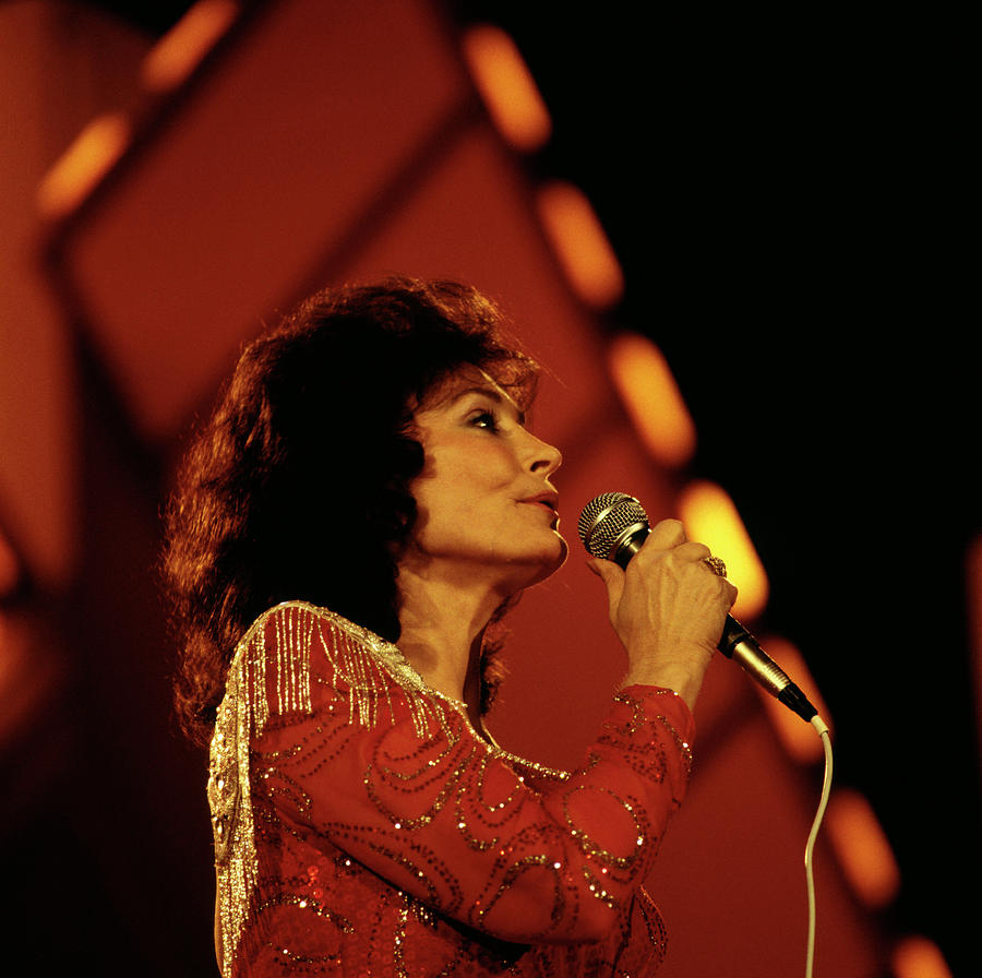 Singer Performing on Stage Photograph - Photo Of Loretta Lynn by David Redfern