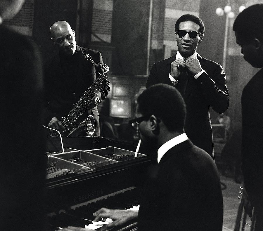 Jazz Musicians in Smoke-filled Club Photograph - Photo Of Max Roach And Sonny Rollins by David Redfern