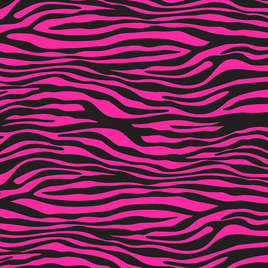 Pink And Black Zebra Print by Cassie Peters - Royalty Free and Pink And Black Zebra Print by Cassie Peters - Royalty Free and