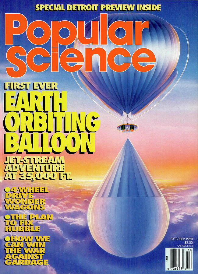 Popular Science Magazine Cover October 1990 Drawing by Popular Science ...