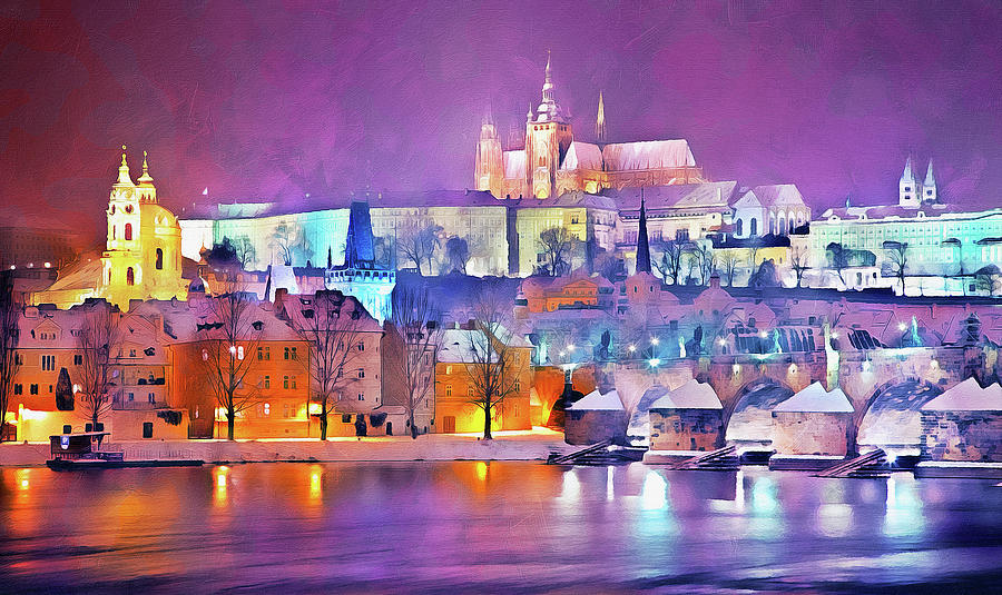 Prague, Czech Republic - 08 Painting by AM FineArtPrints