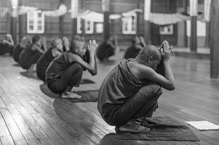 Prayer Time Photograph by Christian Sylvestre - Metal Posters