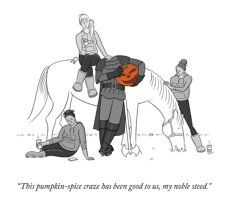 Pumpkin Spice Craze Drawing by Lila Ash