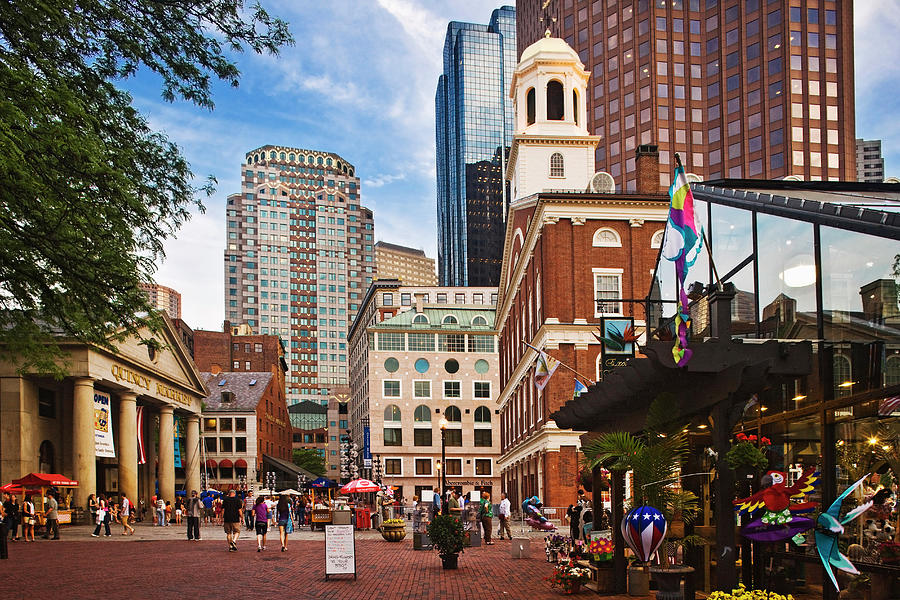 Quincy Market, Boston Digital Art by Massimo Borchi