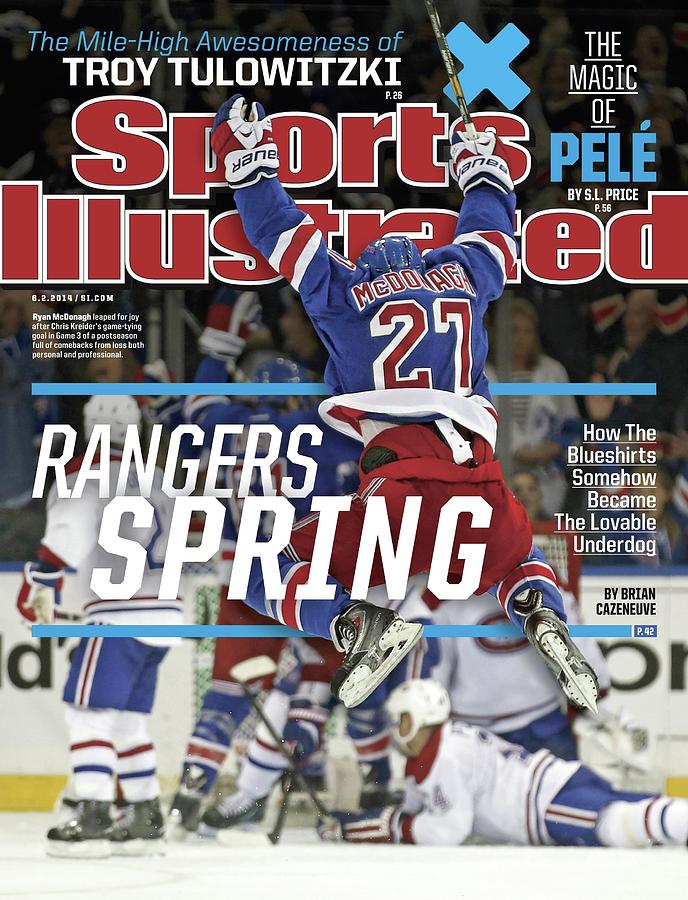 Rangers Celebrate Victory Photograph - Rangers Spring How The Blueshirts Somehow Became The Sports Illustrated Cover by Sports Illustrated