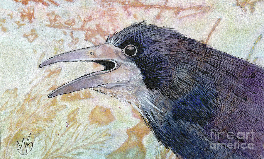 Rook Painting by Marie Stone-van Vuuren