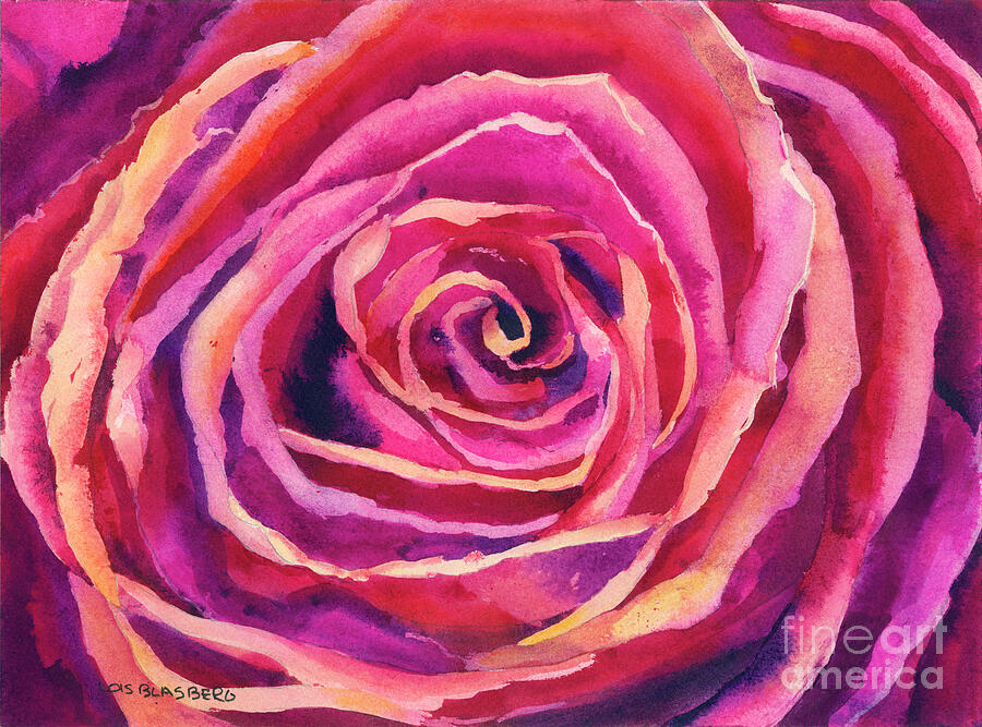 Faded Rose Painting by Lois Blasberg