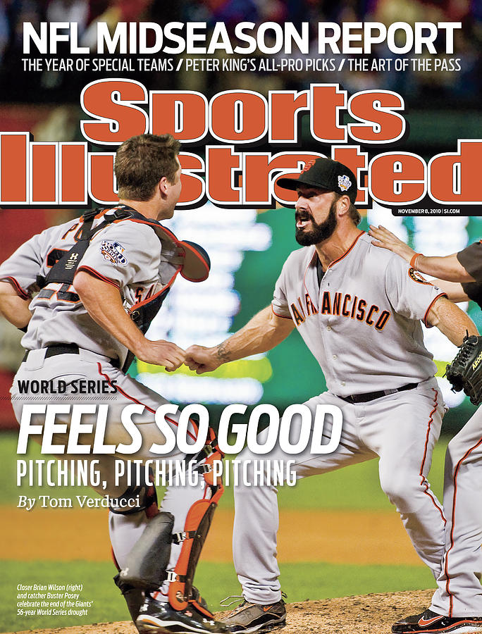 Sports Illustrated Baseball Celebration Photograph - San Francisco Giants V Texas Rangers, Game 5 Sports Illustrated Cover by Sports Illustrated