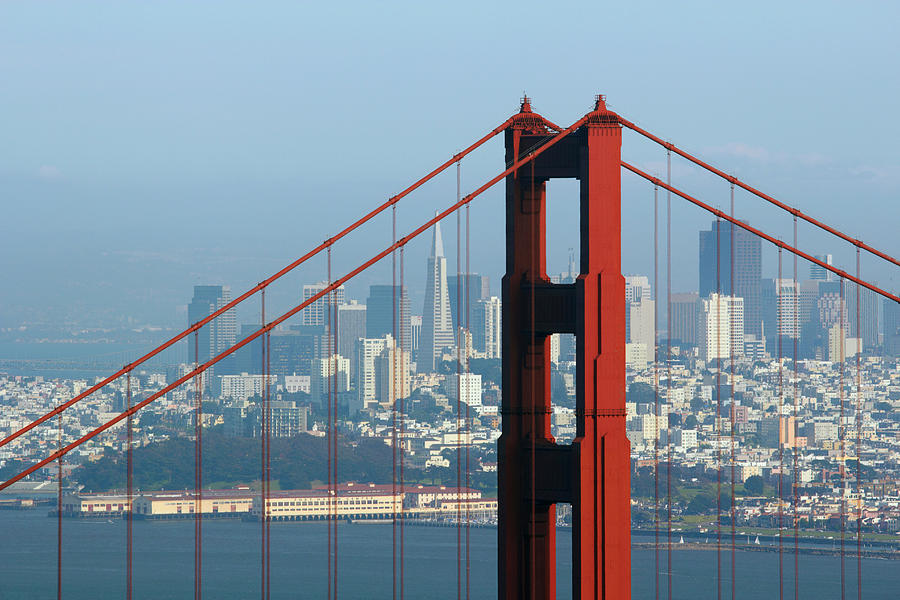 San Francisco Seen Trough Golden Gate by Guy Vanderelst