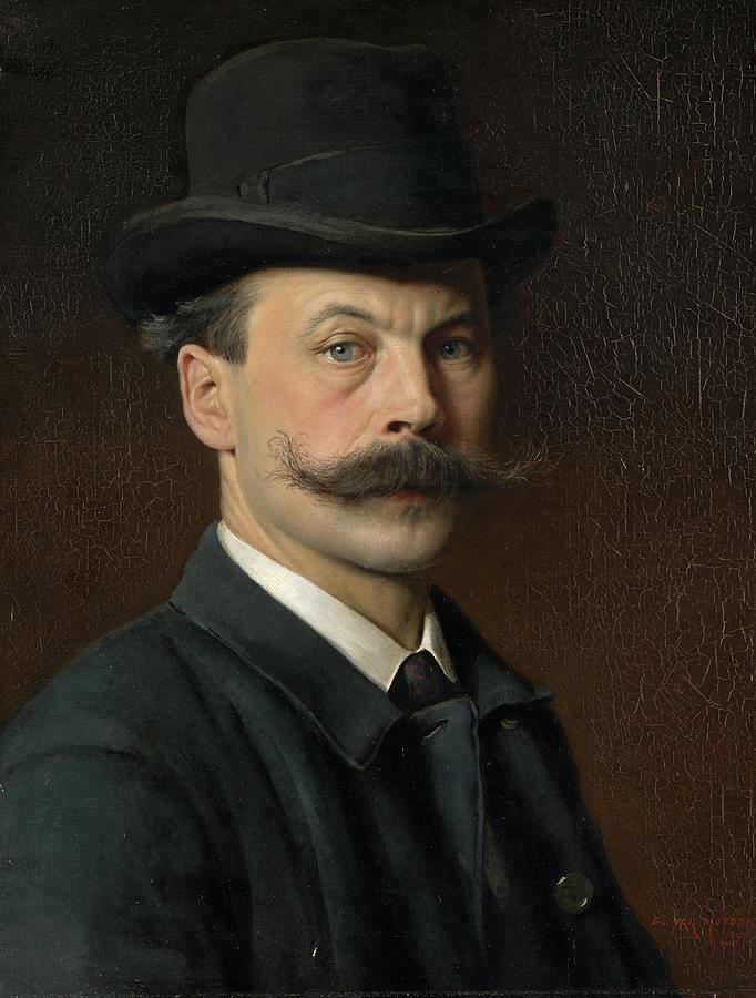 Self-portrait Painting by Evert Louis Van Muyden