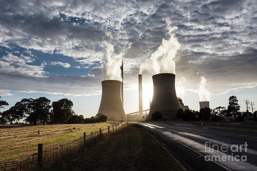 Smokestacks And Cooling Towers Of Coal Fired Power Plants by I. Noyan  Yilmaz / Science Photo Library