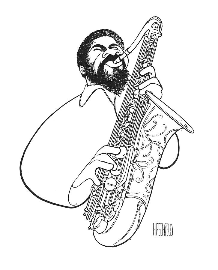 Sonny Rollins Drawing by Al Hirschfeld