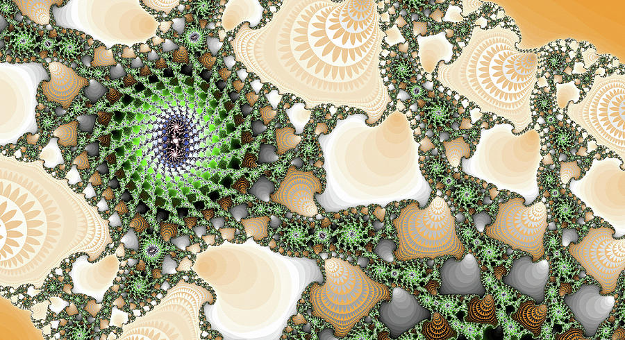 Spiral Mountains Tan Fractal Art Digital Art by Don Northup