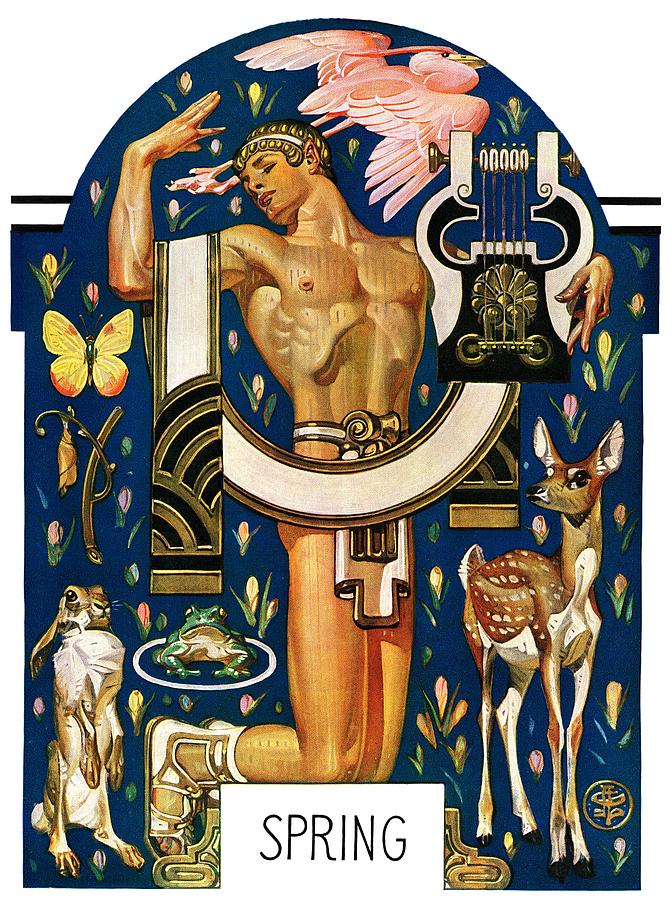 絵画 jumping spring Spring 1929 by J.c. Leyendecker