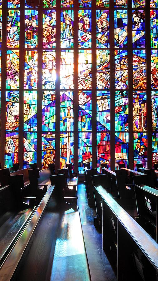 Stained Glass Historical Our Lady of Czestechowa Shrine Photograph by Christopher Lotito