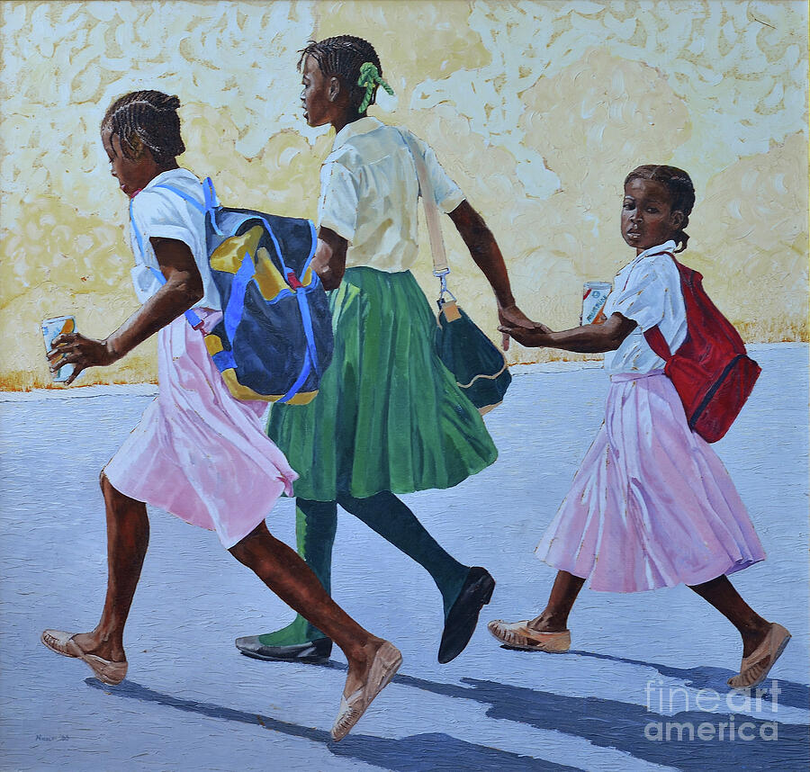 Street Crossing Painting by Nicole Minnis