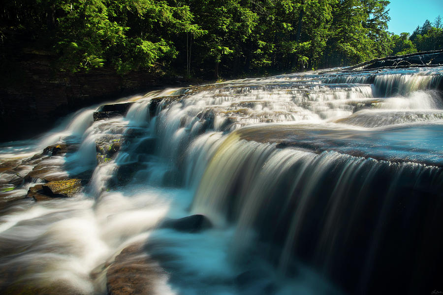 Summer Day At Nawadaha Falls Photograph by Owen Weber