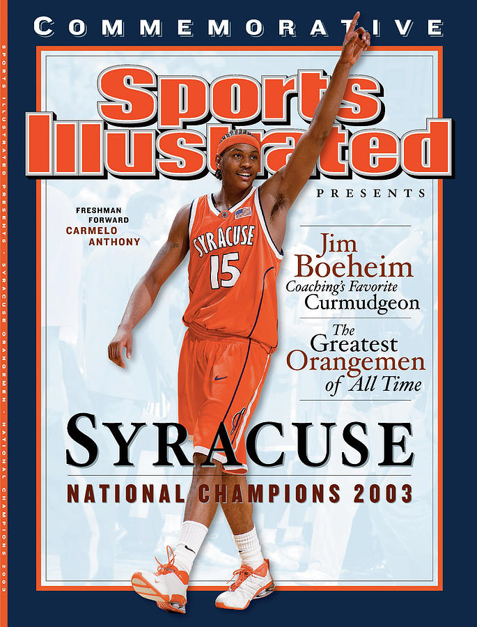 Carmelo Anthony Celebrates Syracuse Victory Photograph - Syracuse University Carmelo Anthony, 2003 Ncaa National Sports Illustrated Cover by Sports Illustrated