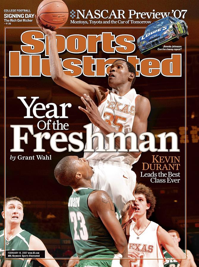 Kevin Durant in Action Photograph - Texas Kevin Durant, 2006 2k Sports College Hoops Classic Sports Illustrated Cover by Sports Illustrated