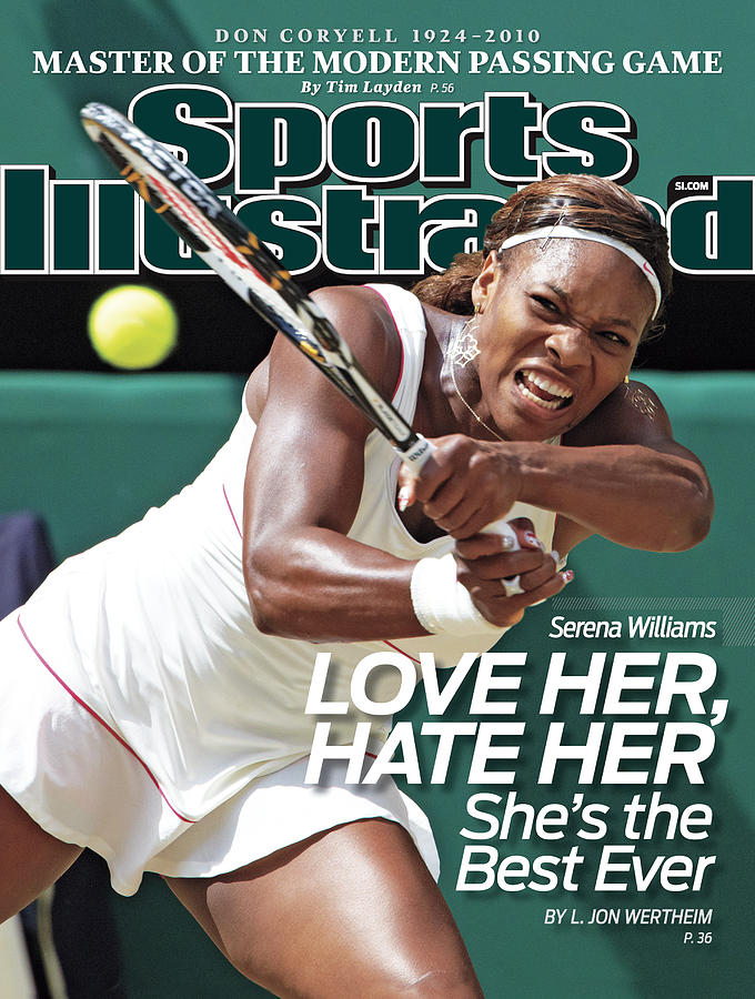 Serena Williams Dominates the Court Photograph - The Championships - Wimbledon 2010 Day Twelve Sports Illustrated Cover by Sports Illustrated