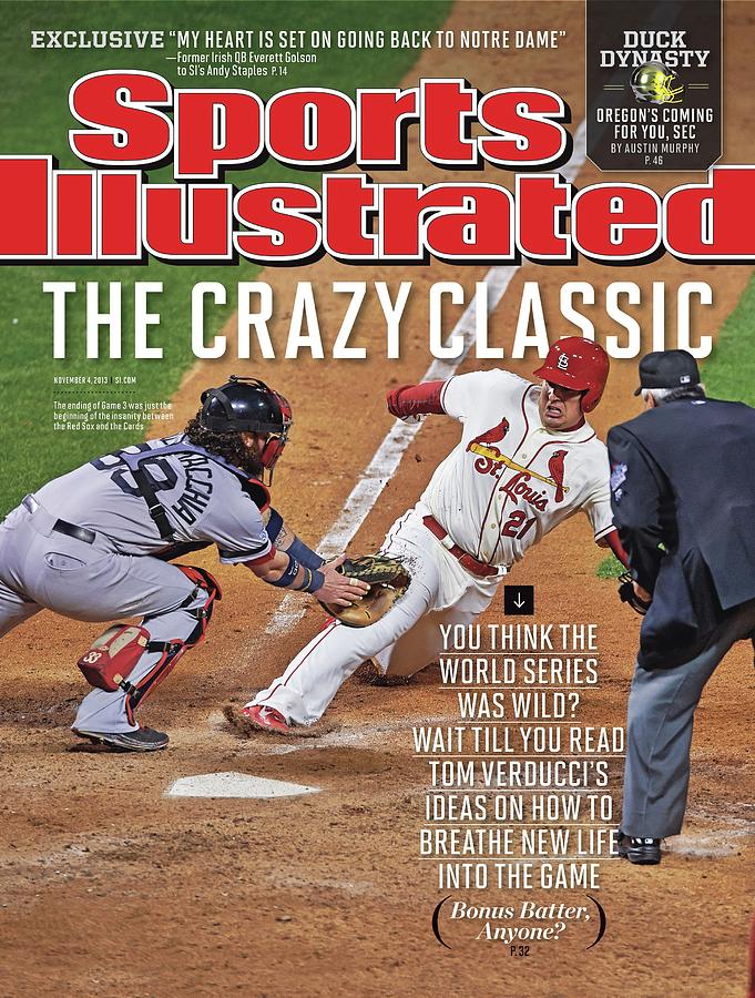 Thrilling Baseball Home Plate Slide Photograph - The Crazy Classic Sports Illustrated Cover by Sports Illustrated