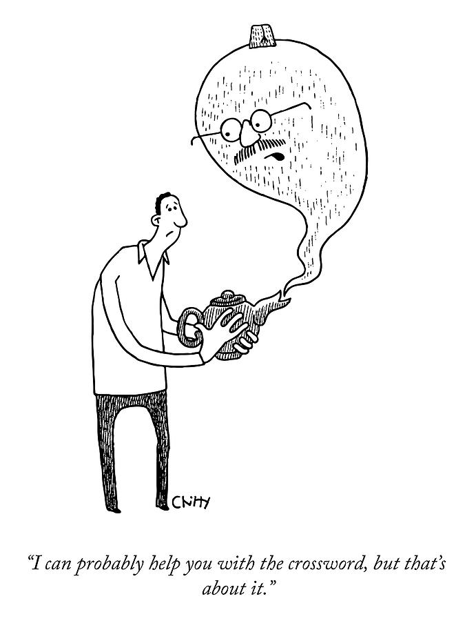 The Magic Lamp Drawing by Tom Chitty