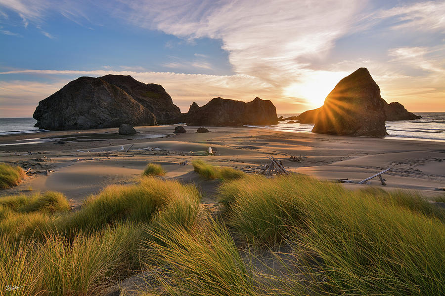 Sunset at the Oregon Coast Photograph - The Oregon Coast by Russell Wells