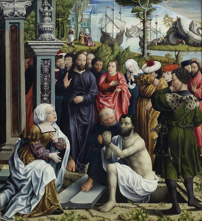 The Raising Of Lazarus by Master Of The Legend Of The Magdalen