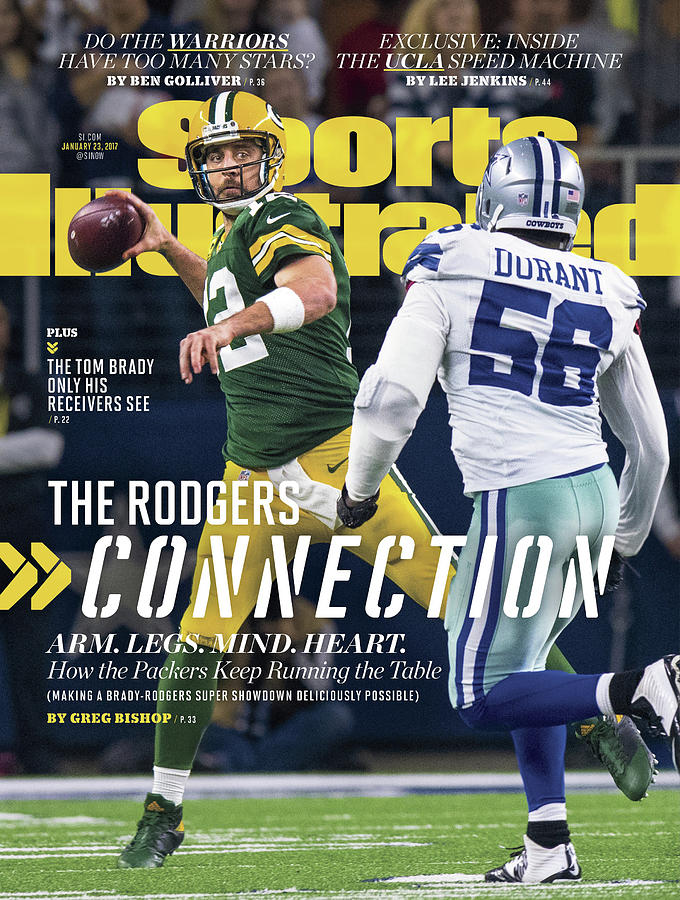 Aaron Rodgers Evades Tackle in Game Photograph - The Rodgers Connection Arm. Legs. Mind. Heart. Sports Illustrated Cover by Sports Illustrated