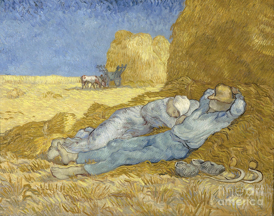 Drawing Siesta The Siesta After Millet, 1890. Found by Heritage Images