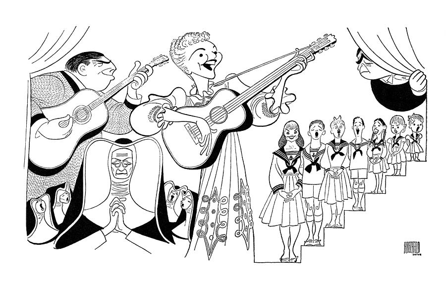 The Sound of Music Scene Drawing - The Sound Of Music by Al Hirschfeld