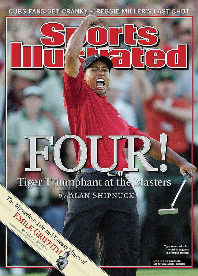 Tiger Woods Celebrates Masters Victory Photograph - Tiger Woods, 2005 Masters Sports Illustrated Cover by Sports Illustrated