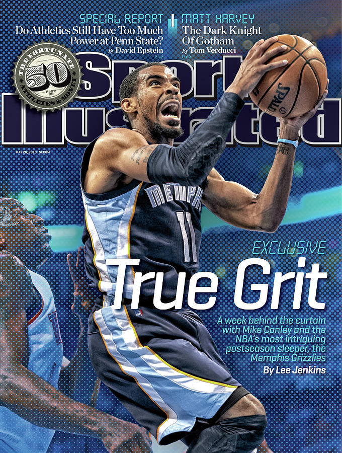 Mike Conley Basketball Action Photograph - True Grit Exclusive. A Week Behind The Curtain With Mike Sports Illustrated Cover by Sports Illustrated