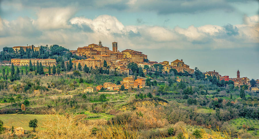 Tuscan Hill Town Photograph by Marcy Wielfaert