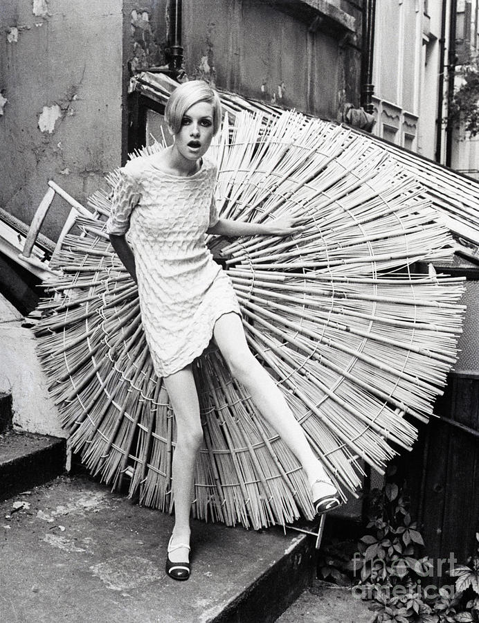 Twiggy In A Minidress, 1966 by Bettmann