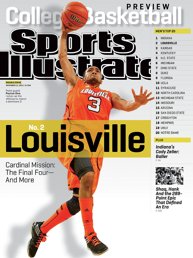 Basketball Player on Sports Cover Photograph - University Of Louisville Peyton Siva, 2012-13 College Sports Illustrated Cover by Sports Illustrated