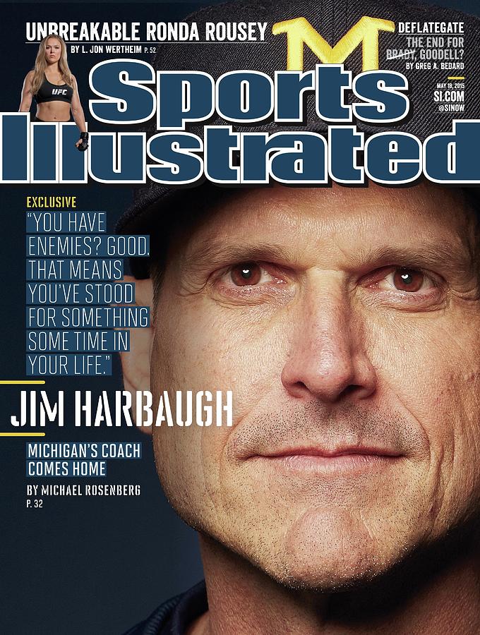 Jim Harbaugh on Sports Illustrated Cover Photograph - University Of Michigan Coach Jim Harbaugh Sports Illustrated Cover by Sports Illustrated