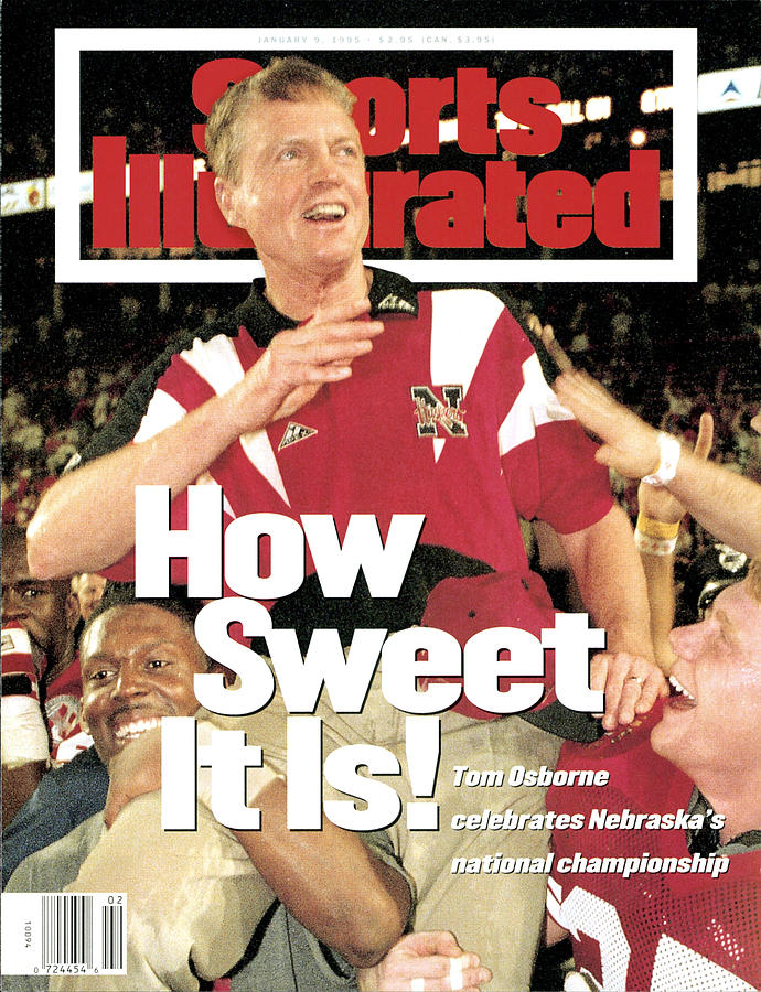 Tom Osborne Celebrates Championship Victory Photograph - University Of Nebraska Coach Tom Osborne, 1995 Fedex Orange Sports Illustrated Cover by Sports Illustrated