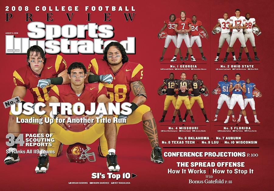 USC Trojans on Sports Illustrated Cover Photograph - University Of Southern California, 2008 College Football Sports Illustrated Cover by Sports Illustrated
