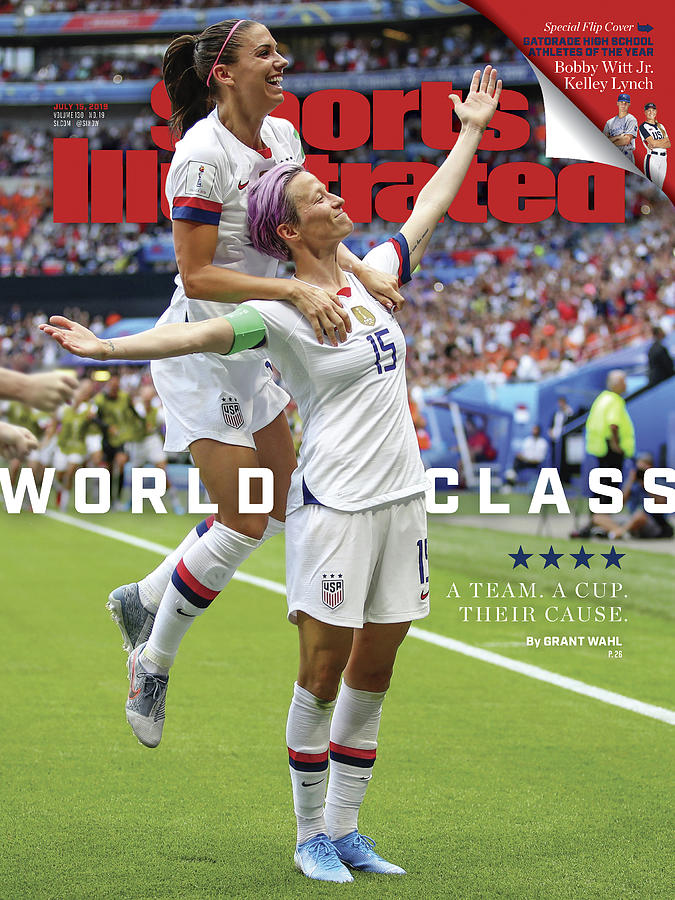 Megan Rapinoe and Alex Morgan Celebration Photograph - Usa Vs Netherlands, 2019 Fifa Womens World Cup Final Sports Illustrated Cover by Sports Illustrated
